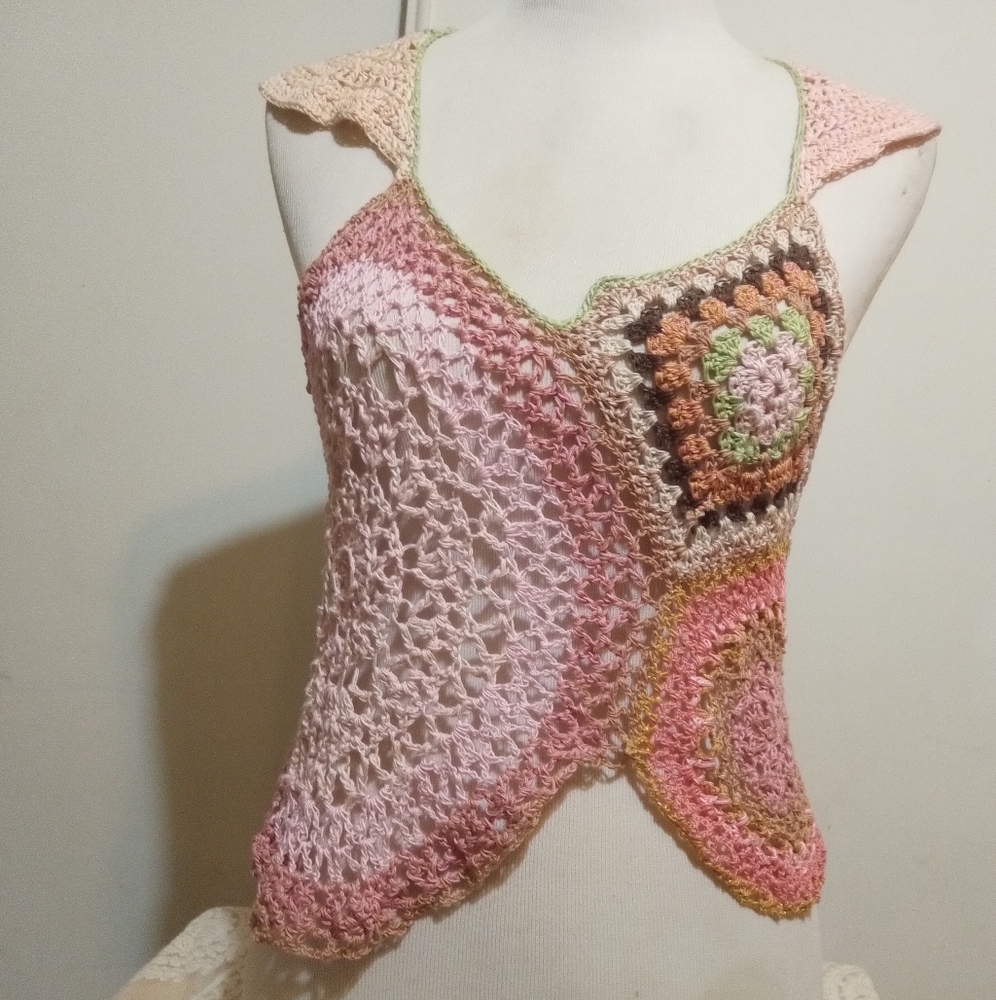 Crocheted Cotton Camisole "Backstar"